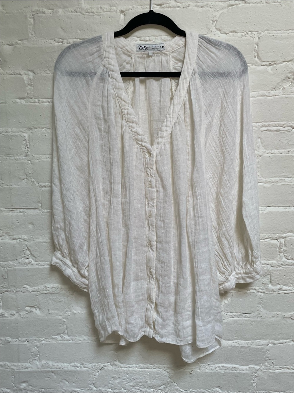 Zara Linen Gauze oversized blouse
